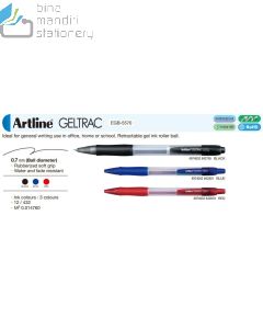 Katalog alat tulis kantor Artline EGB-5570 Ballpoint Pen Geltrac Pulpen Pena Rubberized Soft Grip dan gambarnya