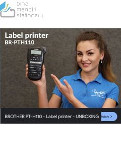 Katalog brosur gambar peralatan Label printer seperti Brother P-Touch PT-H110 P-touch Labeller