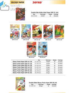 Toko Atk Grosir Bina Mandiri Stationery Jual Kertas Print Foto Mengkilat A4-A3- Photo Paper Glossy Double Side Ink Jet Paper