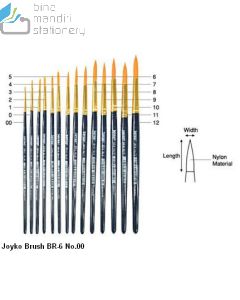 Contoh Joyko Brush BR-6 No.3 Kuas Lukis Cat Air Cat Minyak Akrilik merek Joyko