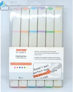 Foto Texliner Stabilo Pewarna/Penanda Tulisan Joyko Highlighter HL-72FRN-6 merek Joyko