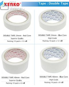 Katalog perlengkapan Kantor Kenko Double Tape 48 mm SQ-Red Perekat Lem Bolak Balik dan gambarnya