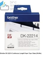 Gambar perlengkapan sekolah Brother DK-22214 Continuous Length Paper Tape 12mm 30.48m P-touch Tape dan aneka katalog Brother (tape) grosir