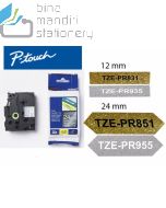 E-Katalog gambar alat tulis P-touch Tape Brother TZE-PR831 Black on Premium Gold 12mm